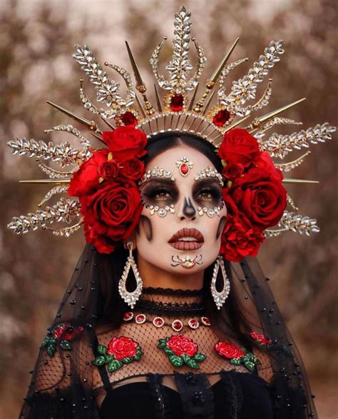 Maquillaje de Catrina con Piedras .